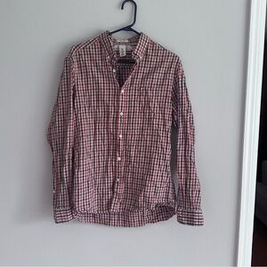 H&M mens plaid button up shirt